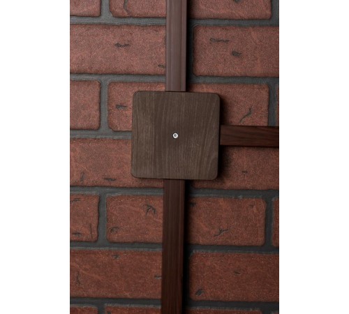 Коробка распределительная КМР-030-032кг (100х100х25) с клеммником тёмное дерево EKF PROxima  plc-kmr-030-032kg-t  EKF