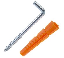 Шуруп-костыль 8х85 с универсальным дюбелем 12,0х71 (2шт) - пакет  114327  Tech-KREP