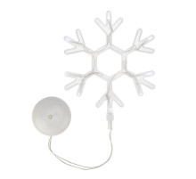 Фигура светодиодная Снежинка на присоске с подвесом, цвет белый  501-019  NEON-NIGHT