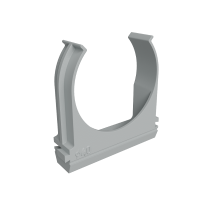 Крепеж-клипса для пластиковых труб D40 мм, серая (упак. 30 шт)  KM-KK-40  КМ - профиль