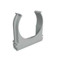 Крепеж-клипса для пластиковых труб D40 мм, серая (упак. 30 шт)  KM-KK-40  КМ - профиль