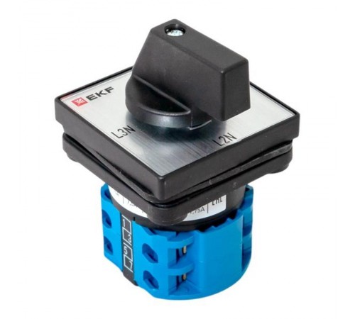 Переключатель кулачковый ПК-1-84 10А 4P для вольтметра (фазное напряжение) IP65  pk-1-84-10-65  EKF