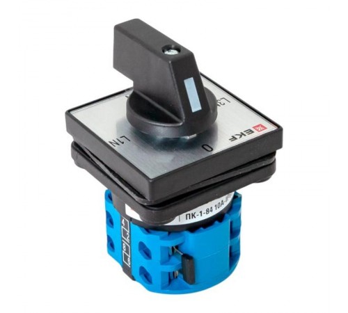 Переключатель кулачковый ПК-1-84 10А 4P для вольтметра (фазное напряжение) IP65  pk-1-84-10-65  EKF