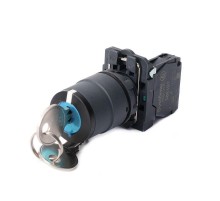 Переключатель SB5 в сборе модульный 22мм 2поз с возвратом ключ пр-лев 1НО  SB5AG61  SE