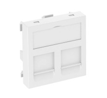Корпус компьютерной розетки Modul45 тип OBO (прямой) 45x45 мм (белый) (DTG-2RM RW1)  6119292  OBO Bettermann