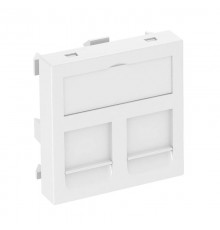 Корпус компьютерной розетки Modul45 тип OBO (прямой) 45x45 мм (белый) (DTG-2RM RW1)  6119292  OBO Bettermann