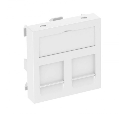 Корпус компьютерной розетки Modul45 тип OBO (прямой) 45x45 мм (белый) (DTG-2RM RW1)  6119292  OBO Bettermann