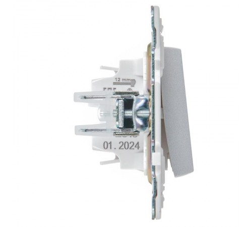 SKANDY Выключатель 1-клавишный 10А SK-V01S серебряный  SK-V10-0-10-K23  IEK