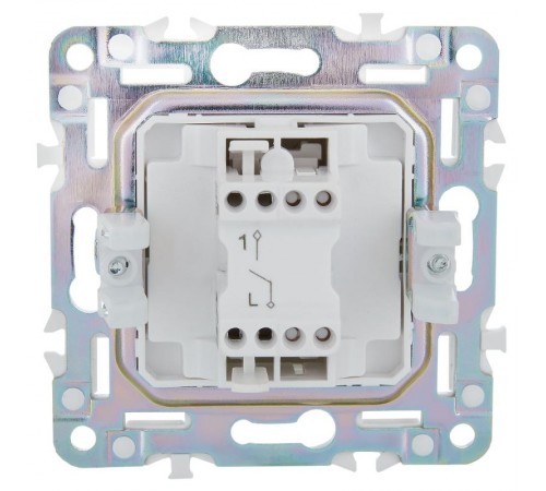 SKANDY Выключатель 1-клавишный 10А SK-V01S серебряный  SK-V10-0-10-K23  IEK