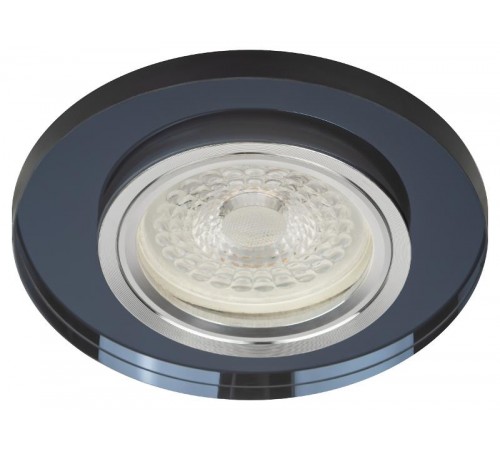 Светильник точечный встраиваемый под лампу DK7 50Вт MR16 хром/черный  C0043793  ЭРА