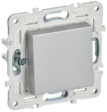 SKANDY Выключ. 1-кл. кнопоч. 10А SK-V14S сереб.  SK-V17-0-10-K23  IEK