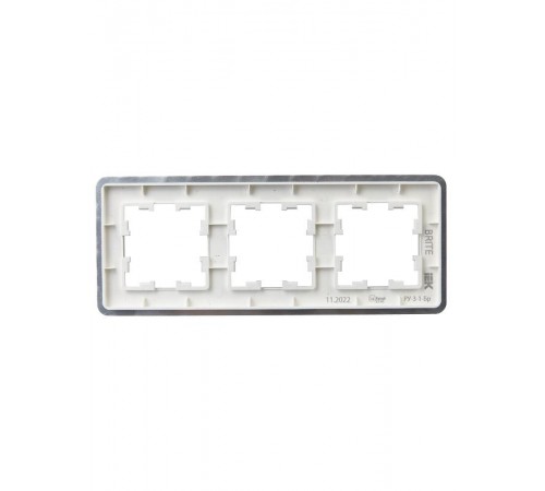 BRITE Рамка 3-ая РУ-3-1-Бр металл алюминий RE  BR-M32-M-01-K47  IEK