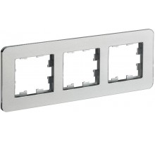 BRITE Рамка 3-ая РУ-3-1-Бр металл алюминий RE  BR-M32-M-01-K47  IEK