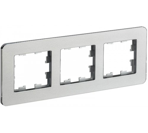 BRITE Рамка 3-ая РУ-3-1-Бр металл алюминий RE  BR-M32-M-01-K47  IEK