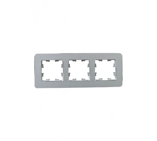 BRITE Рамка 3-ая РУ-3-1-Бр металл алюминий RE  BR-M32-M-01-K47  IEK