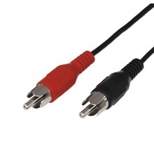 Шнур 2 RCA - 2 RCA, длина 10 метров, черный  17-0108  REXANT