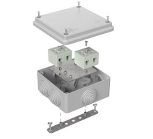 Коробка огнестойкая для о/п 40-0300-FR10.0-4 Е15-Е120 RAL7035 100х100х50 (14 шт/кор) серая  40-0300-7035-FR10.0-4  Промрукав