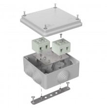 Коробка огнестойкая для о/п 40-0300-FR10.0-4 Е15-Е120 RAL7035 100х100х50 (14 шт/кор) серая  40-0300-7035-FR10.0-4  Промрукав