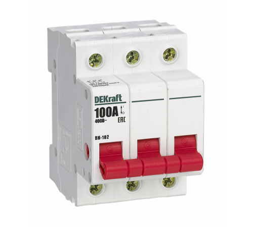 Выключатель нагрузки 3Р 100А ВН-102  17012DEK  DEKraft