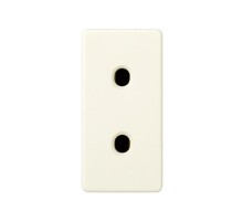 Simon 27 Розетка двухполюсная б/з, с защитными шторками, узкий модуль, S27, слоновая кость  27431-61  Simon