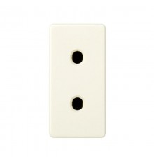 Simon 27 Розетка двухполюсная б/з, с защитными шторками, узкий модуль, S27, слоновая кость  27431-61  Simon