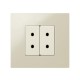 Simon 27 Розетка двухполюсная б/з, с защитными шторками, узкий модуль, S27, слоновая кость  27431-61  Simon