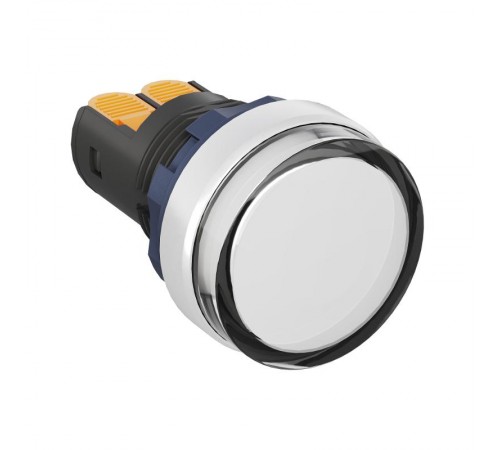 Сигнальный индикатор со встроенным диодом 220В, белый, алюминий, зажим Plug-In  M22L-F220WAP  DKC