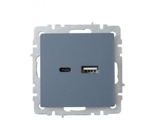 BRITE Розетка USB A+C 18Вт РЮ11-1-БрМ маренго  BR-U22-018-K35  IEK