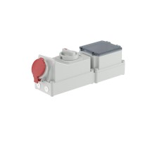 Розетка наружной установки с механической блокировкой и DIN-рейкой на 6 модулей IP44 16A 3P+E 400В  DIS5671686  DKC