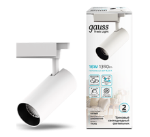 Светильник светодиодный трековый цилиндр 16W 1390lm 4000K 180-240V IP20 65*210мм белый угол 24  TR066  Gauss