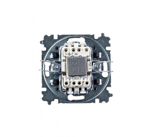 ABB Levit Серый / белый Переключатель 1-кл. с подсветкой ориентационная  3559H-A06446 16W  2CHH590646A6016  ABB