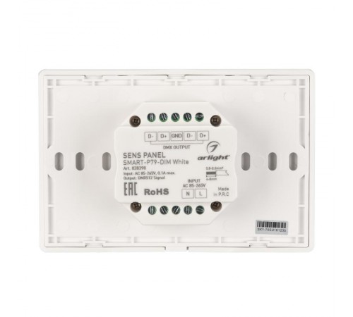 Панель Sens SMART-P79-DIM White (230V, 4 зоны, 2.4G) (Arlight, IP20 Пластик, 5 лет)  028398  Arlight