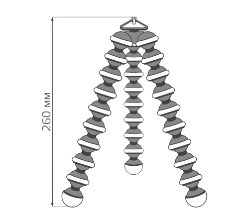 Гибкая тренога для установки кольцевого светильника 1/50  RL101  Gauss
