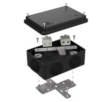 Коробка огнестойкая для о/п 40-0340-FR6.0-4 Е15-Е120 RAL9005 120х80х50 (20 шт/кор) черная  40-0340-9005-FR6.0-4  Промрукав