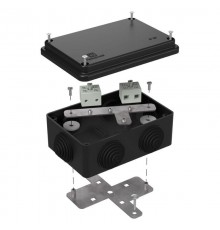 Коробка огнестойкая для о/п 40-0340-FR6.0-4 Е15-Е120 RAL9005 120х80х50 (20 шт/кор) черная  40-0340-9005-FR6.0-4  Промрукав