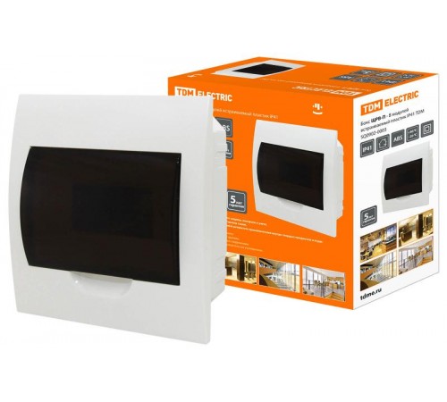 Бокс пластиковый встраиваемый ЩРВ-П-8 модулей IP40  SQ0902-0003  TDM