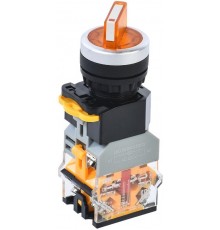 Переключатель D8-11XD2 2 полож. 1з+1р с подсвет. желтый  BSW30-11XD2-3-14-2-K05  IEK