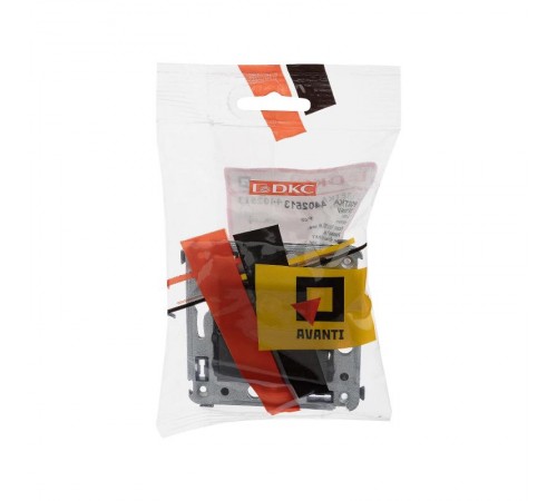 Розетка TV в стену, проходная, "Avanti", "Черный квадрат"  4402513  DKC