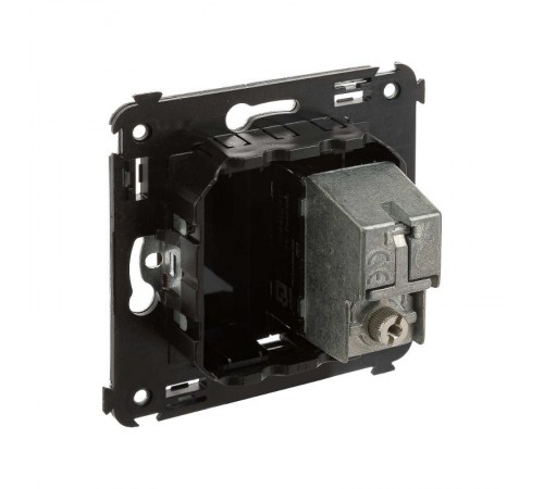 Розетка TV в стену, проходная, "Avanti", "Черный квадрат"  4402513  DKC