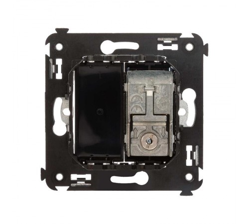 Розетка TV в стену, проходная, "Avanti", "Черный квадрат"  4402513  DKC