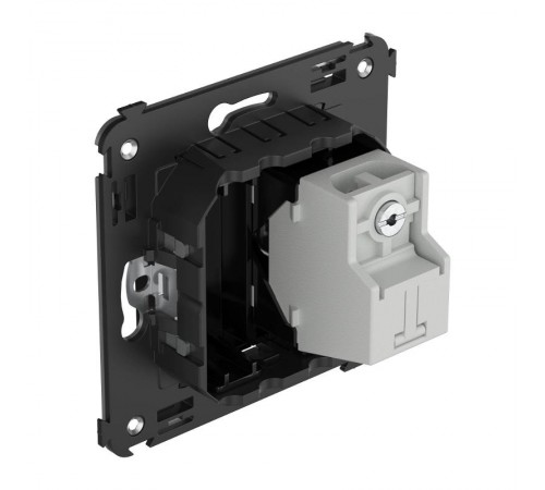 Розетка TV в стену, проходная, "Avanti", "Черный квадрат"  4402513  DKC