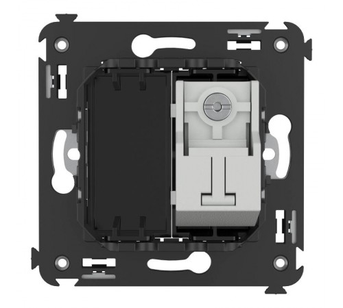 Розетка TV в стену, проходная, "Avanti", "Черный квадрат"  4402513  DKC