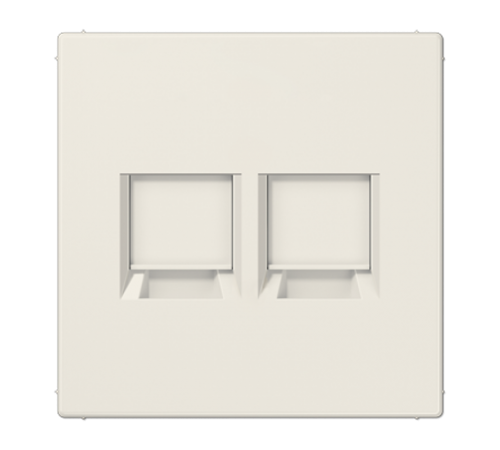 Плата (фиксация защёлкиванием) для двух модулей; термопласт; слоновая кость  LS1969-25WE  Jung