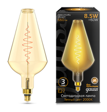 Лампа светодиодная LED Filament Vase E27 8.5W Amber 660lm 2000K 1/2  180802105  Gauss