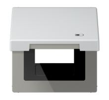 Рамка с подпружиненной крышкой для USB-механизмов, с центральной платой  AL2990KLUSB  Jung