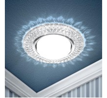 Светильник точечный встраиваемый под лампу DK LD23 15Вт GX53 прозрачный с подсветкой  Б0029627  ЭРА