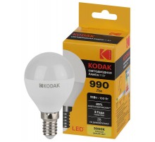 Лампа светодиодная P45-11W-830-E14 11Вт шар теплый белый свет  Б0057617  Kodak