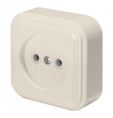 Розетка 1-местная без заземляющего контакта, 250В, 16А, IP20, PST16-20-20 (RA 16-131-БЖ), слоновая кость  49061  STEKKER