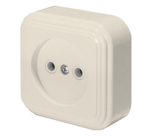 Розетка 1-местная без заземляющего контакта, 250В, 16А, IP20, PST16-20-20 (RA 16-131-БЖ), слоновая кость  49061  STEKKER