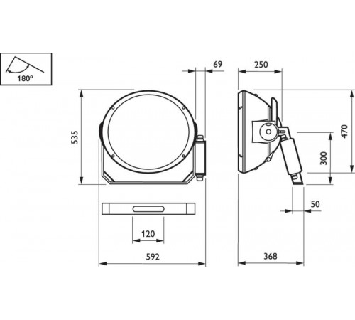 Прожектор MVF403 MHN-SA2000W A7 SI  910925432212  PHILIPS